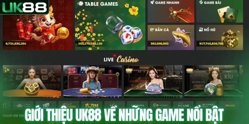 Giới thiệu UK88 về những game nổi bật